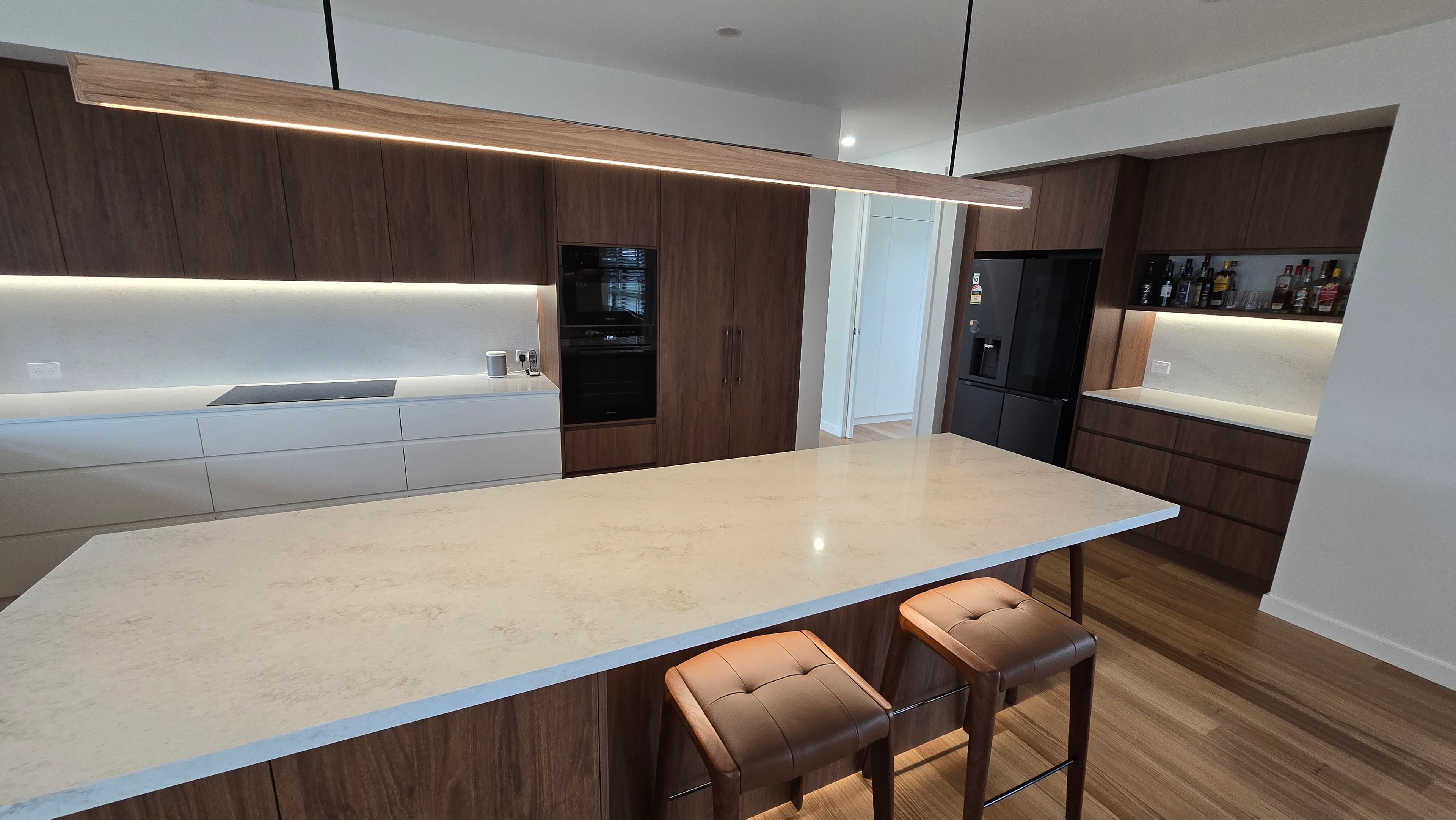 Warm Two-Tone Kitchen — Maitland